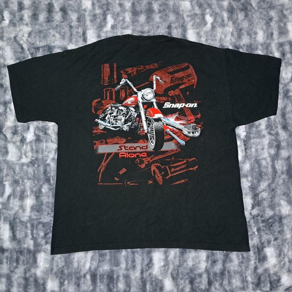 Black Snap-on Motorcycle Shirt Size XL